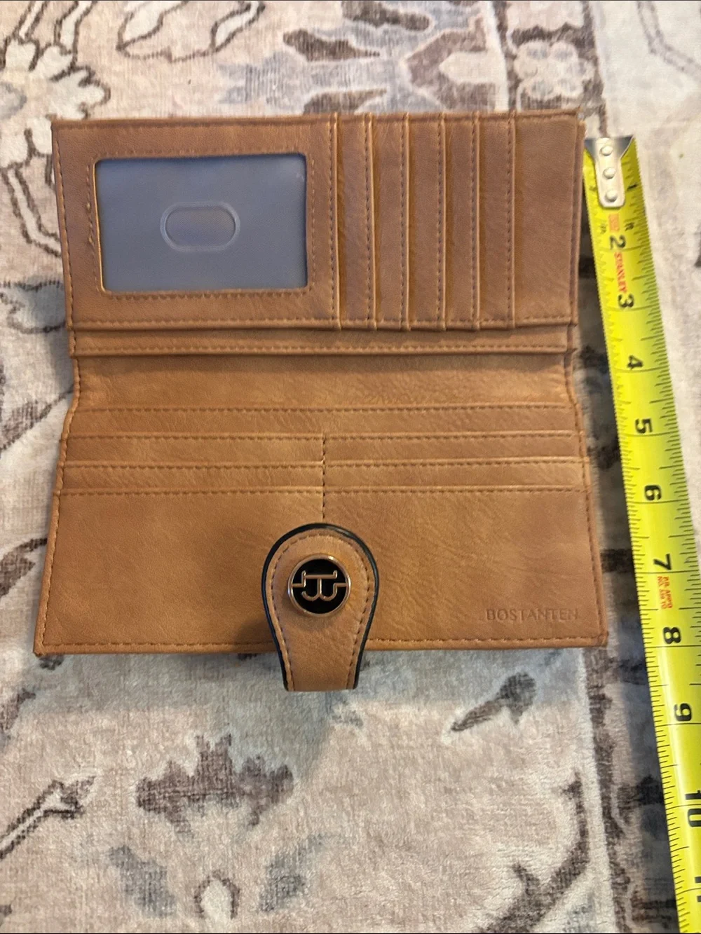 Chevron Quilted Tan Women's Wallet with Snap Tab
